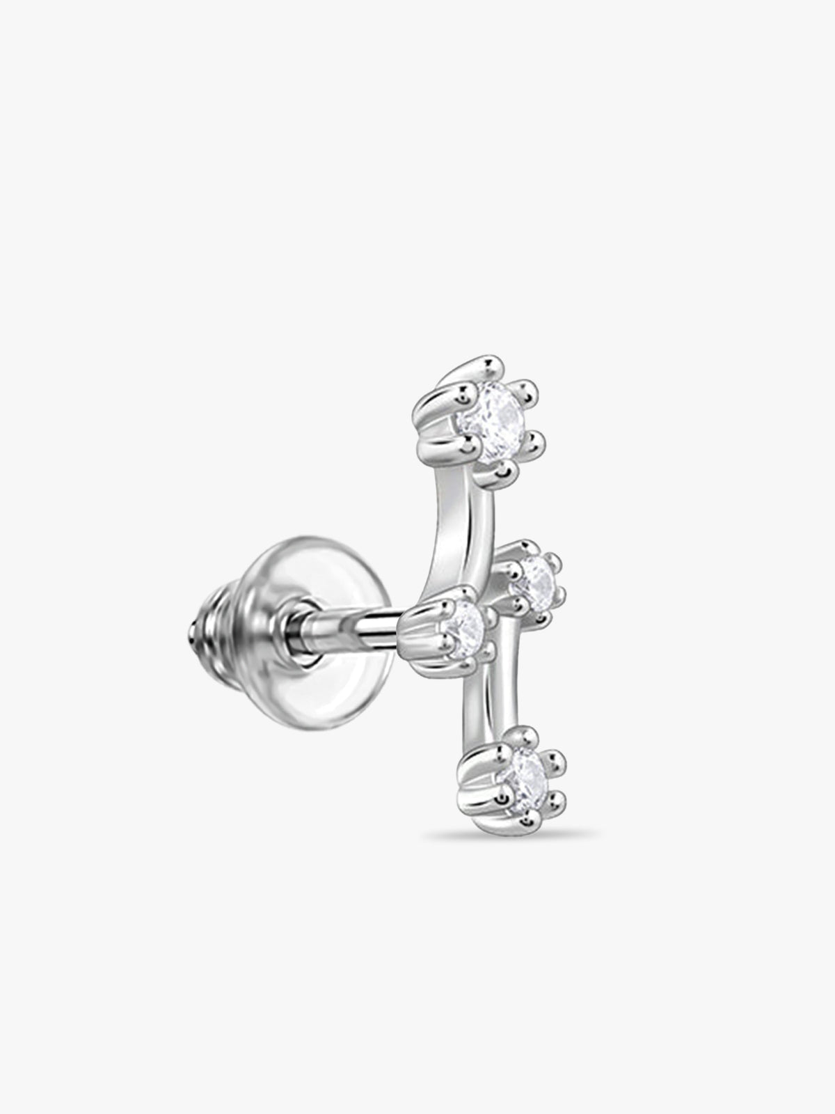 Silver Classy Glitter Earrings