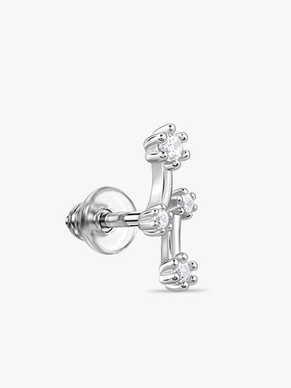 Silver Classy Glitter Earrings