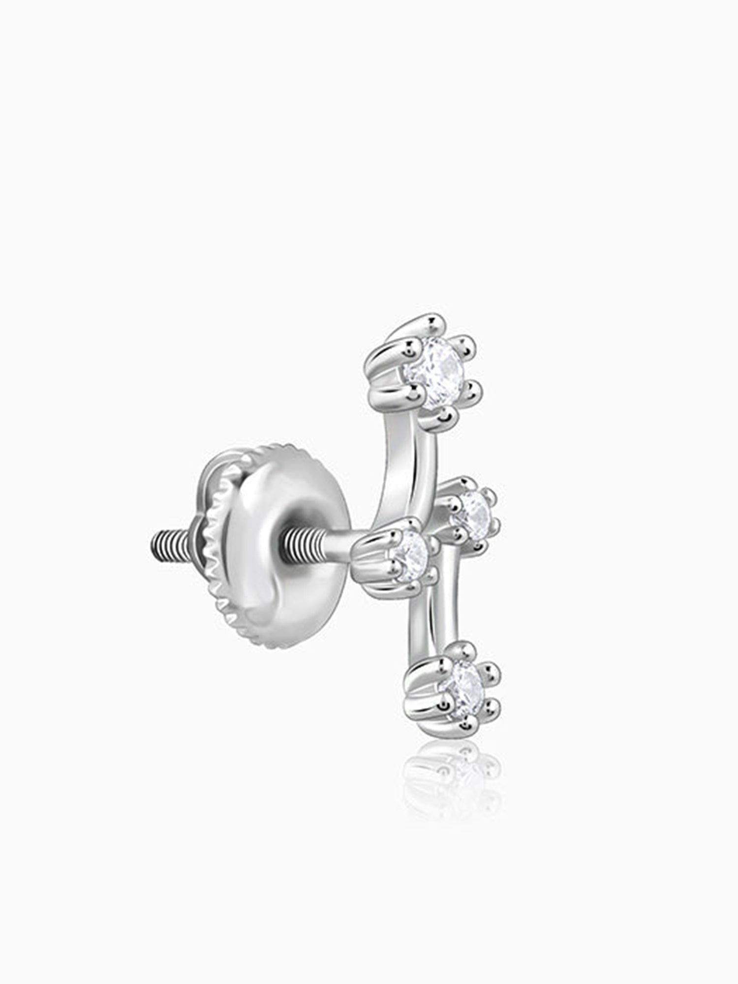 Silver Classy Glitter Earrings