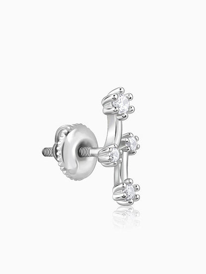 Silver Classy Glitter Earrings