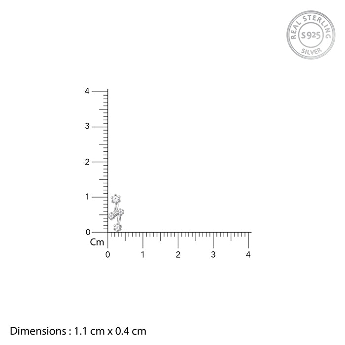 Silver Classy Glitter Earrings - view 5