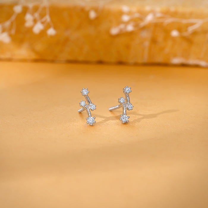 Silver Classy Glitter Earrings - view 2