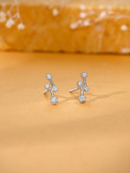 Silver Classy Glitter Earrings