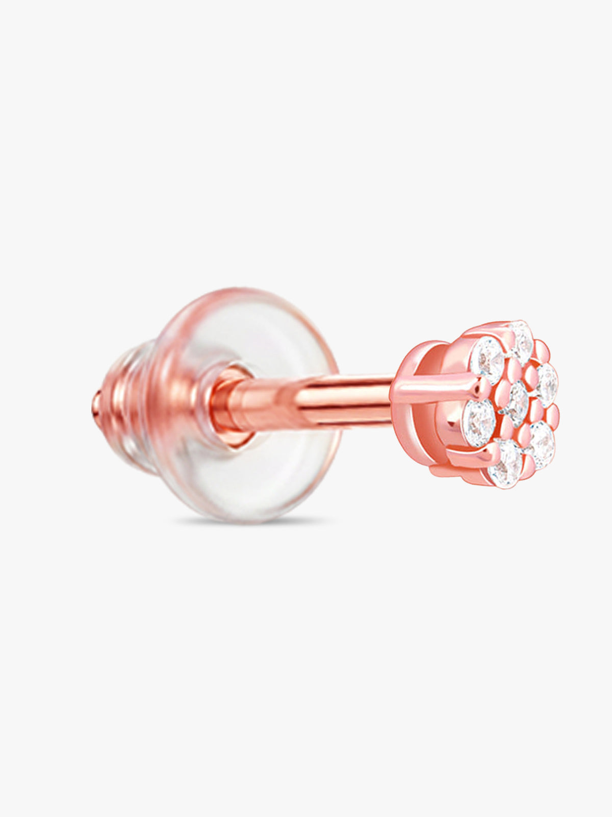 Rose Gold Flower Bling Studs