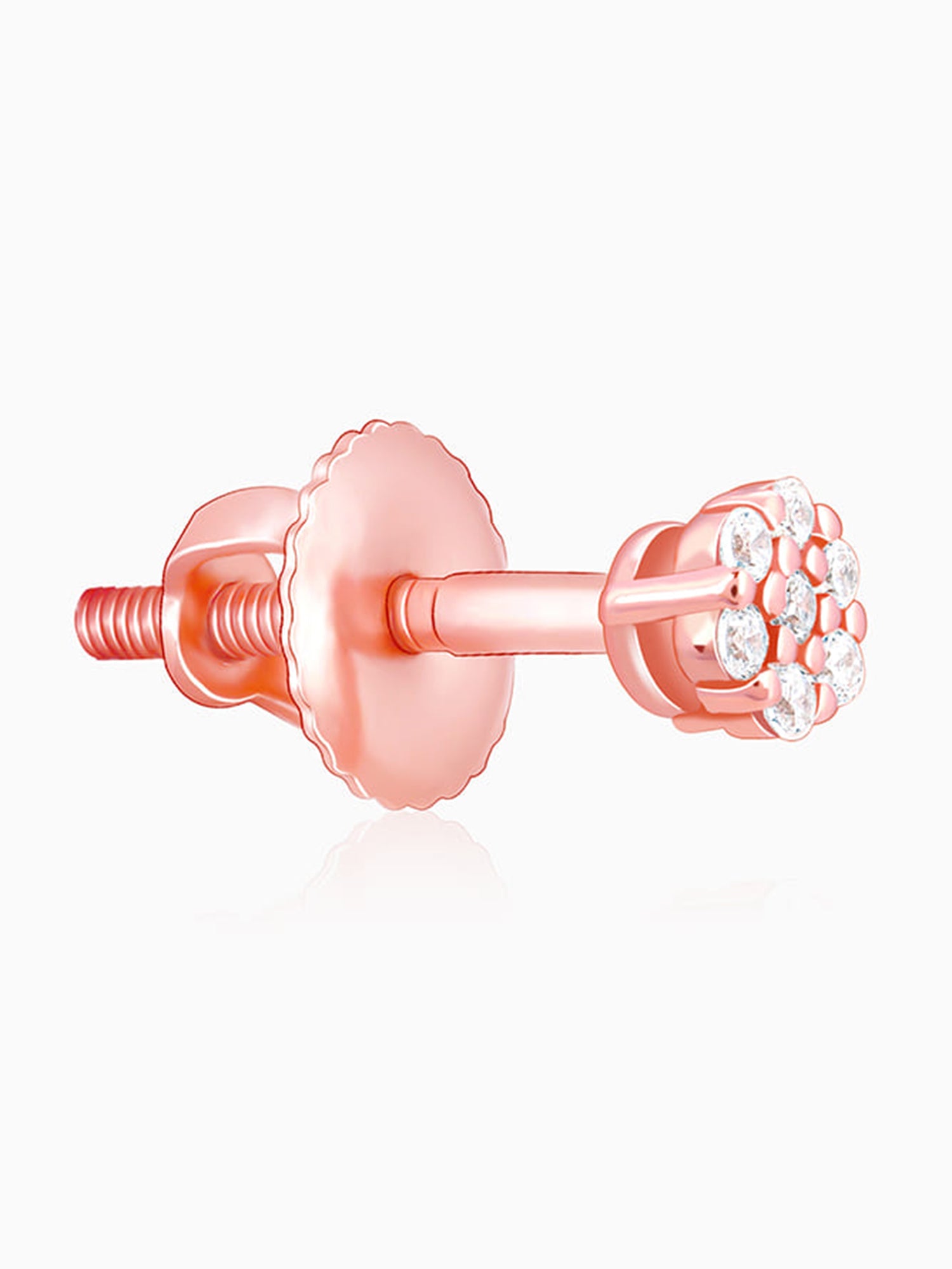 Rose Gold Flower Bling Studs