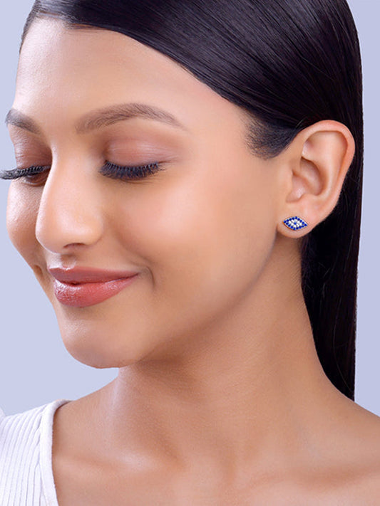 Silver Evil Eye Spirit Studs