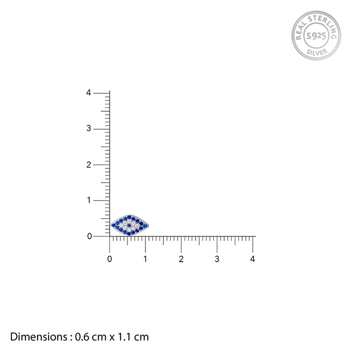 Silver Evil Eye Spirit Studs - view 5