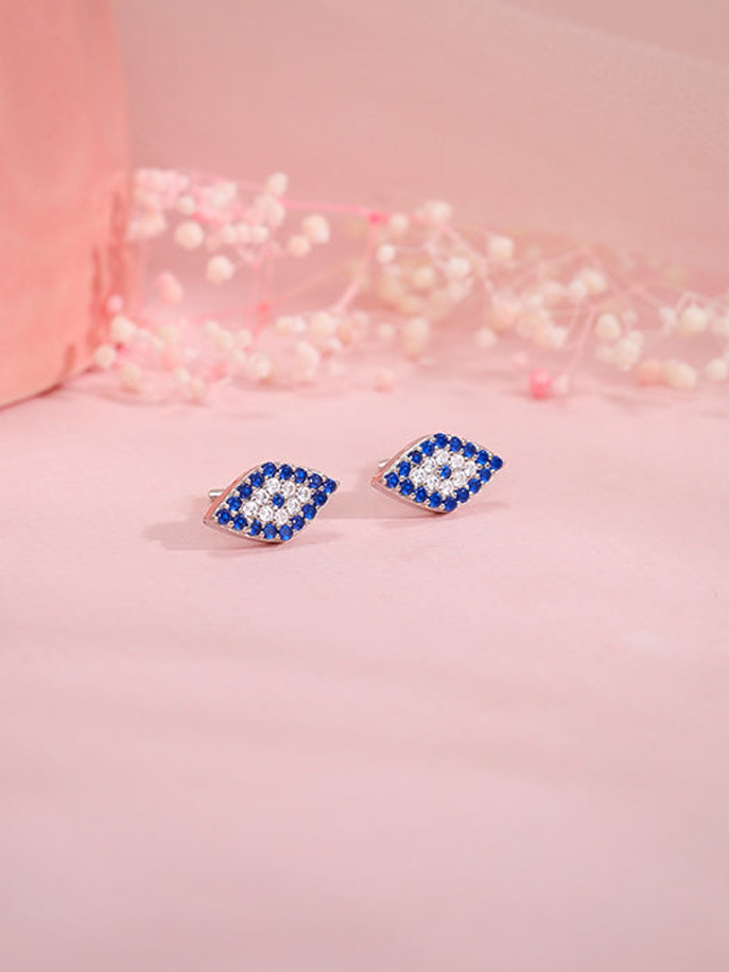 Silver Evil Eye Spirit Studs