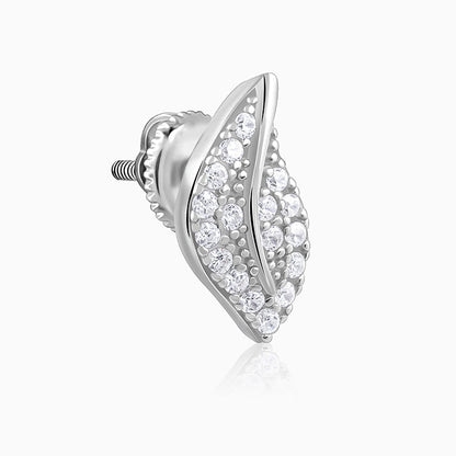 Silver Breeze Leaf Earrings