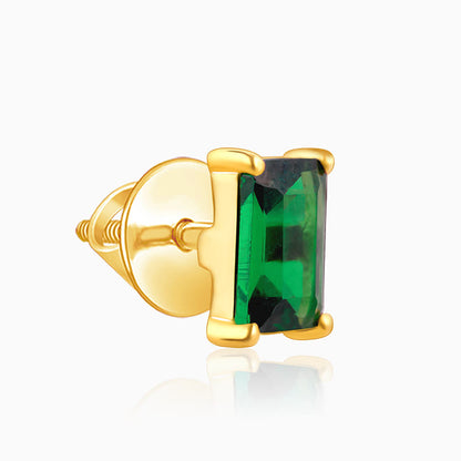 Golden Emerald Siren Earrings