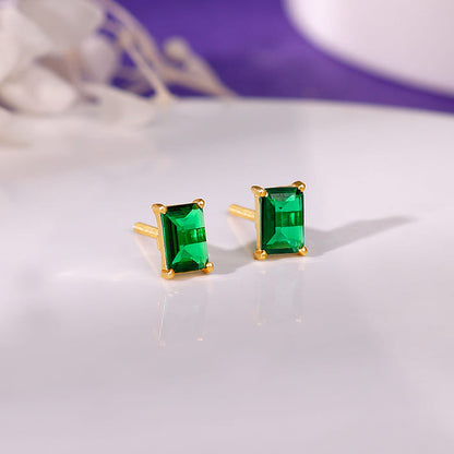 Golden Emerald Siren Earrings