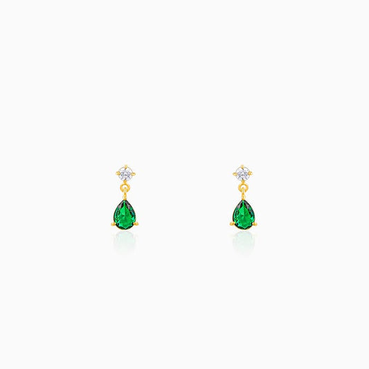 Golden Green Enigma Earrings