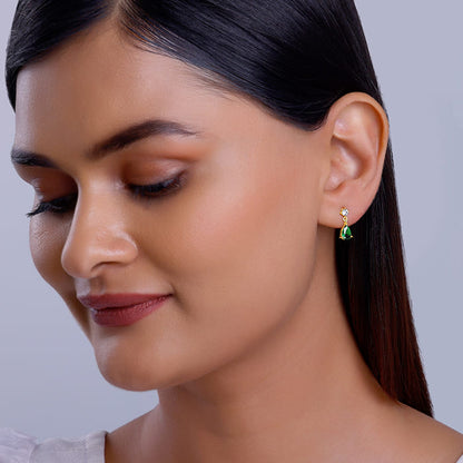 Golden Green Enigma Earrings