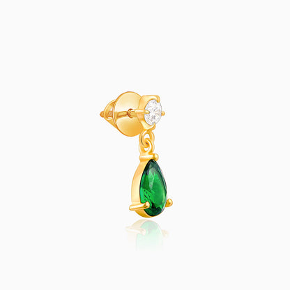 Golden Green Enigma Earrings