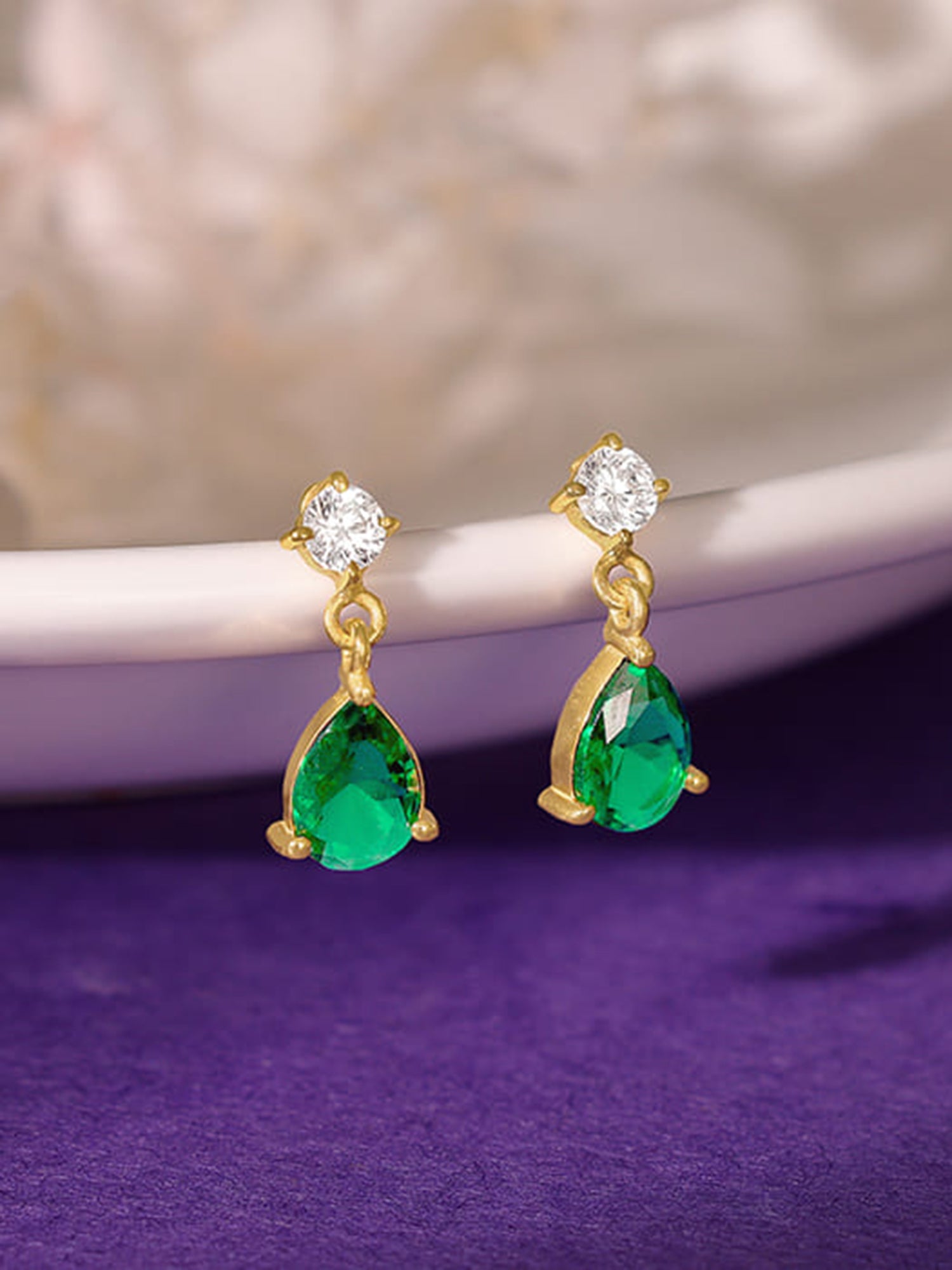 Golden Green Enigma Earrings