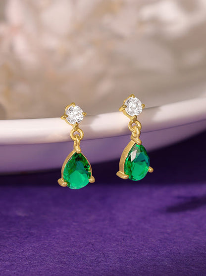 Golden Green Enigma Earrings