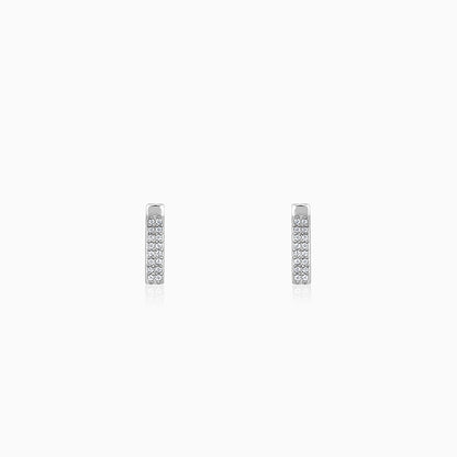 Silver Stellar Bar Earrings