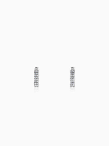 Silver Stellar Bar Earrings