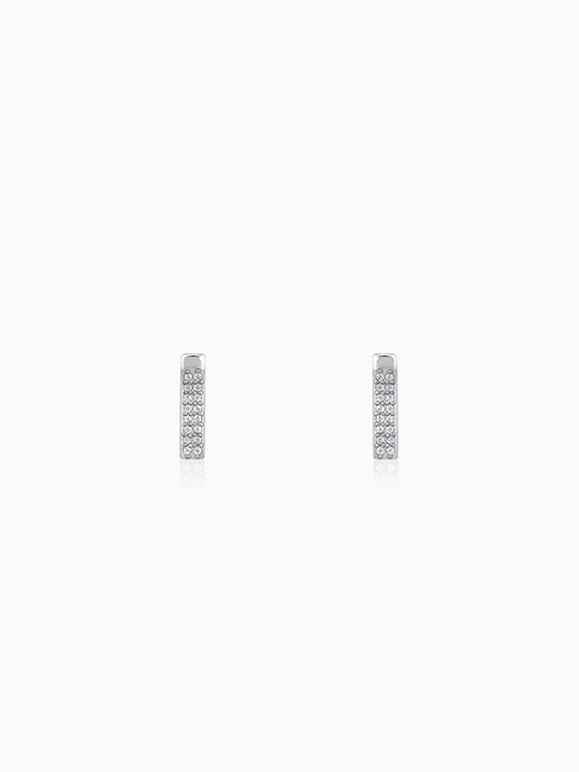 Silver Stellar Bar Earrings