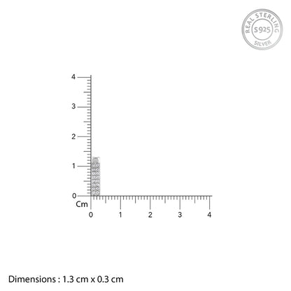 Silver Stellar Bar Earrings