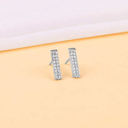 Silver Stellar Bar Earrings