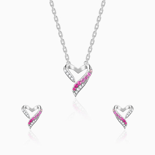Silver Ombre Heart Set