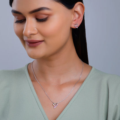 Silver Ombre Heart Set