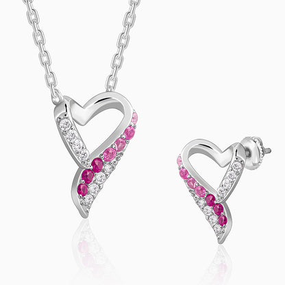 Silver Ombre Heart Set