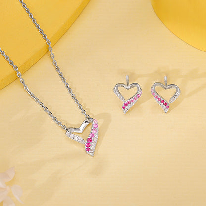 Silver Ombre Heart Set