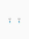 Silver Adore Love Earrings