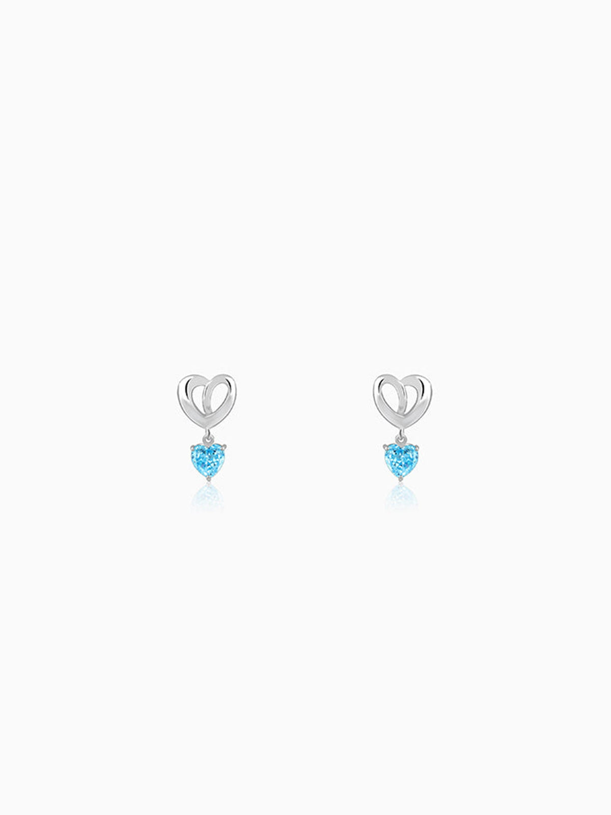 Silver Adore Love Earrings