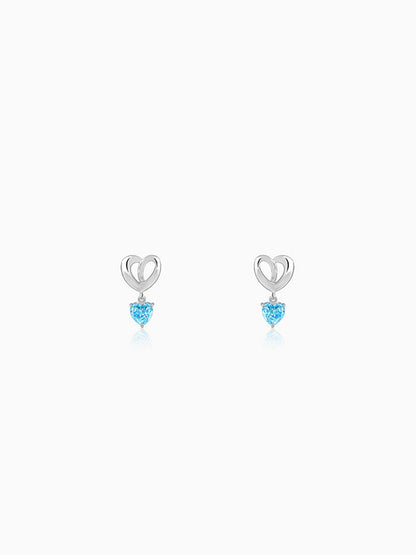 Silver Adore Love Earrings