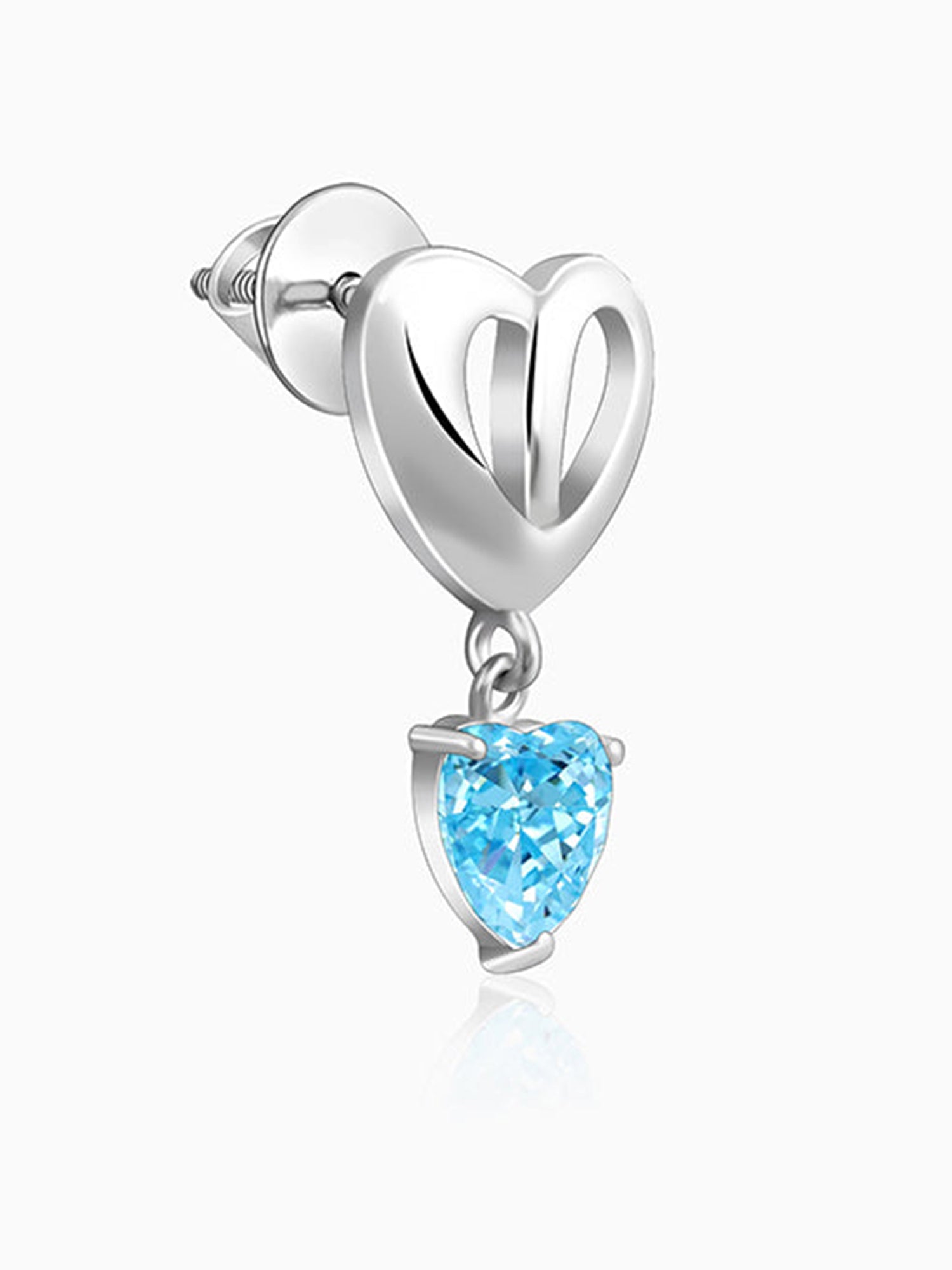 Silver Adore Love Earrings
