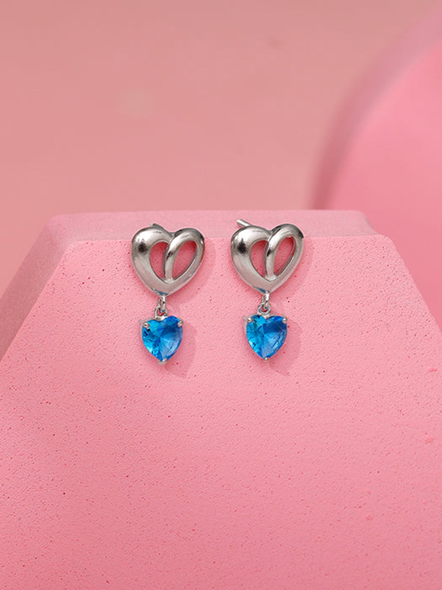 Silver Adore Love Earrings