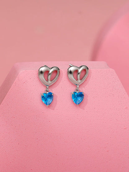 Silver Adore Love Earrings