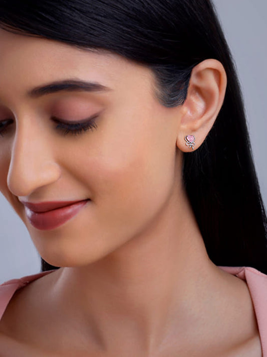 Silver Tied with Love Studs