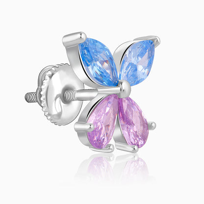 Silver Blue Butterfly Set