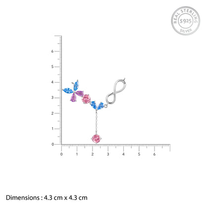 Silver Blue Butterfly Set