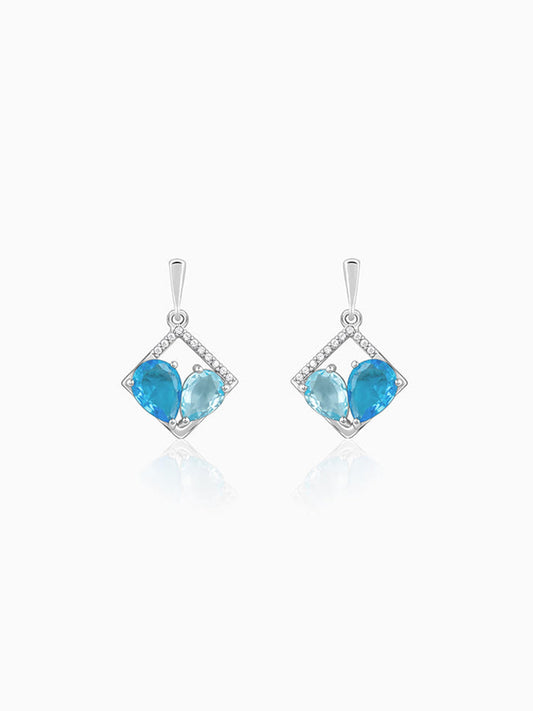 Silver Met Love Earrings