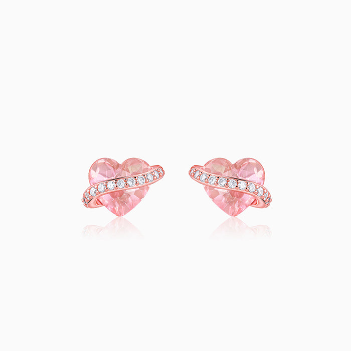 Rose Gold Heartlet Glow Studs - Image 1