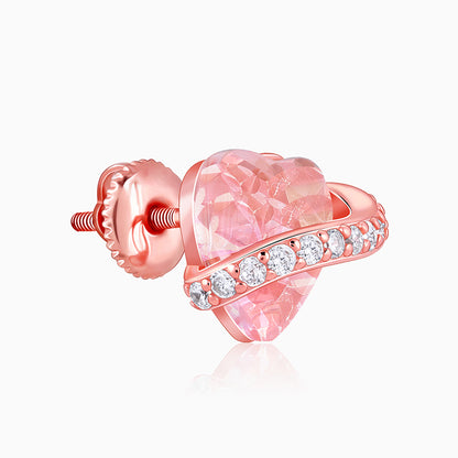 Rose Gold Heartlet Glow Studs