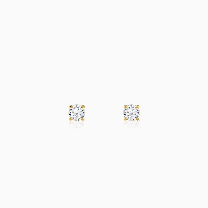 Golden Halo Dot Studs