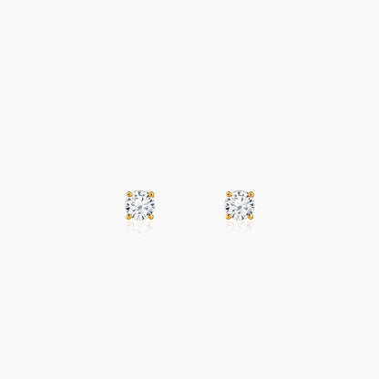 Golden Halo Dot Studs