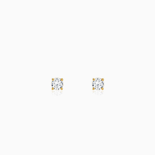 Golden Halo Dot Studs