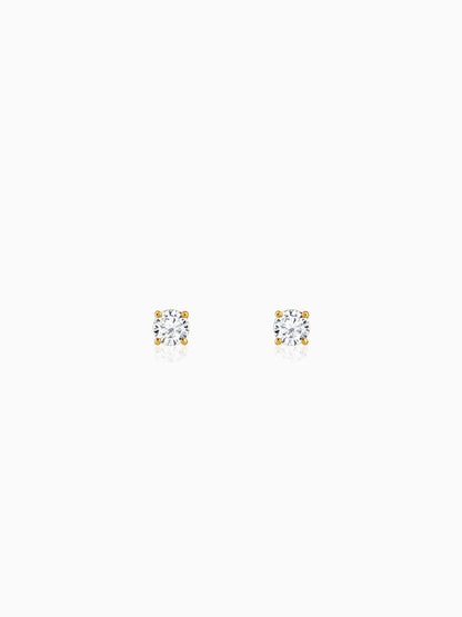 Golden Halo Dot Studs