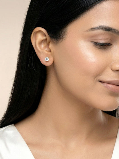 Golden Halo Dot Studs