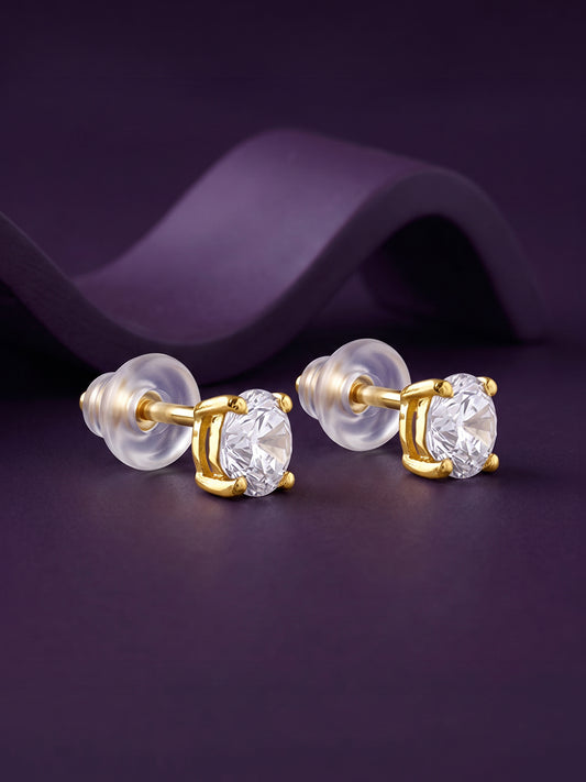 Golden Halo Dot Studs