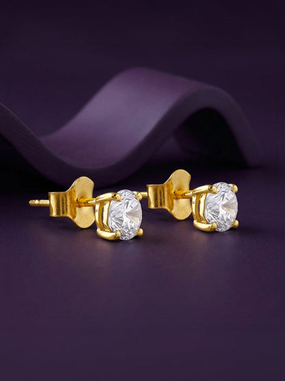 Golden Halo Dot Studs