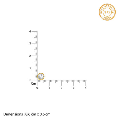 Golden Bezel Zircon Studs