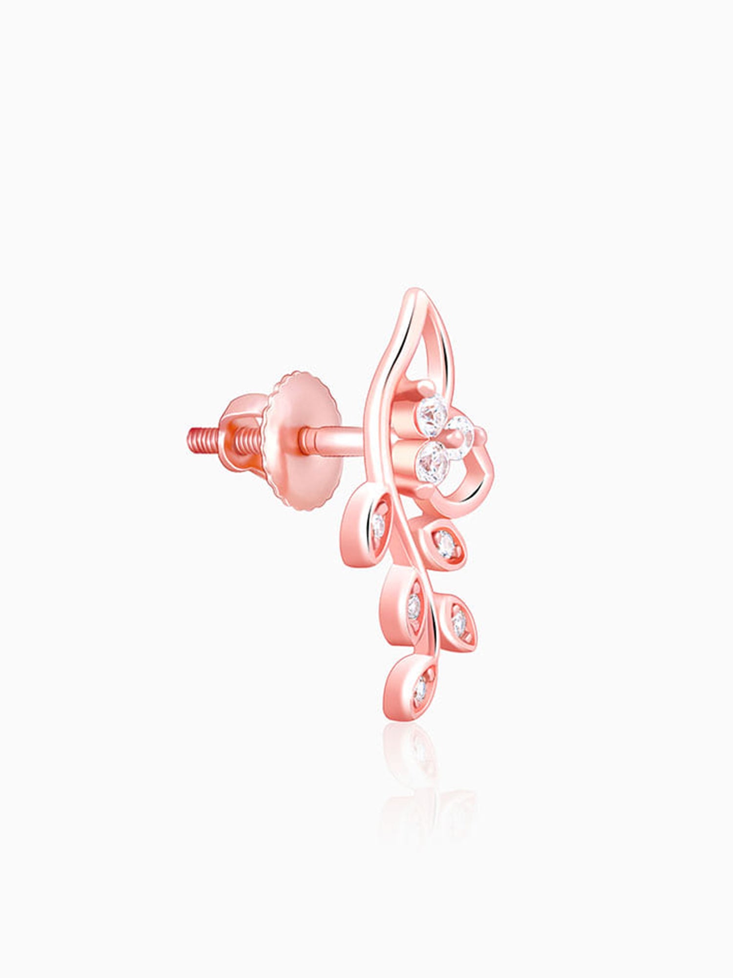 Rose Gold Glittering Earrings